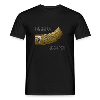 Year of birth 1964 Vintage Retro, birth, birthday - Men's T-Shirt - black - Front - AI Model Male 178 light (178cm)