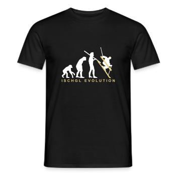 Ischgl Evolution Ski - Männer T-Shirt - Schwarz - Vorne - AI Model Male 178 light (178cm)