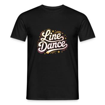 La danse en ligne : mon hobby - ma passion - mon truc - T-shirt homme - noir - Devant - AI Model Male 178 light (178cm)