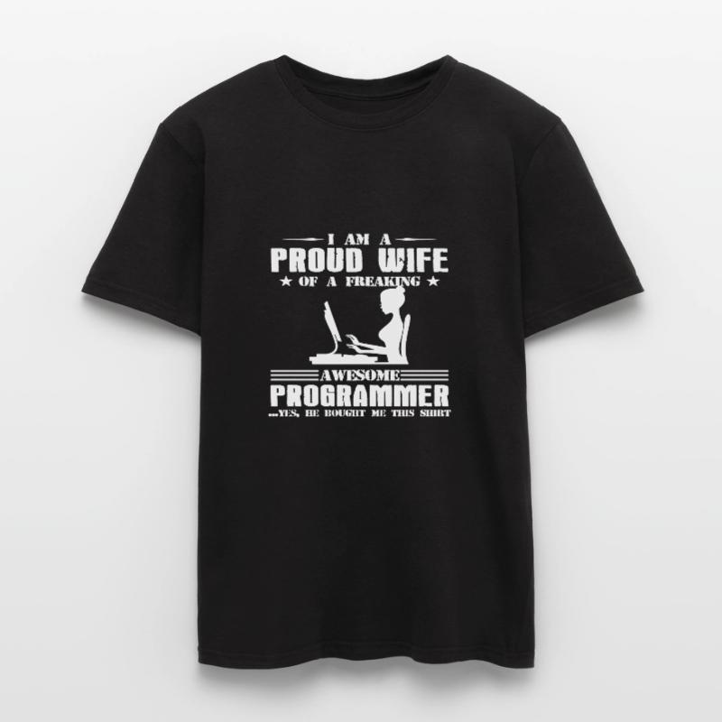 Programmierer Ehefrau Code Computer Der Geschenk Männer T-Shirt