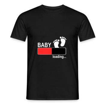 Pregnant mother women baby son daughter - Men's T-Shirt - black - Front - AI Model Male 178 light (178cm)