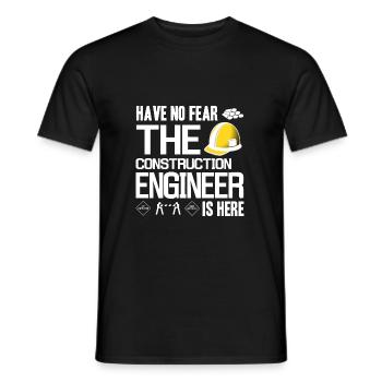 Konstruktion Engineer Bürgerlich Maschinenbau - Männer T-Shirt - Schwarz - Vorne - AI Model Male 178 light (178cm)