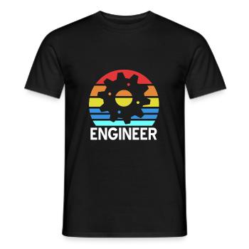 Ingénieur Civil Constructeur Génie Mécanique Mathématiques - T-shirt homme - noir - Devant - AI Model Male 178 light (178cm)