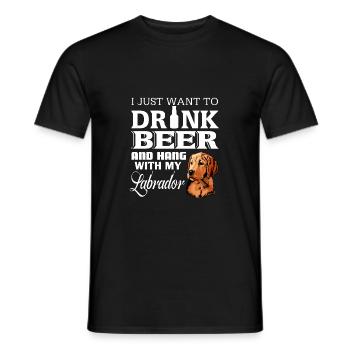 Labrador - Männer T-Shirt - Schwarz - Vorne - AI Model Male 178 light (178cm)