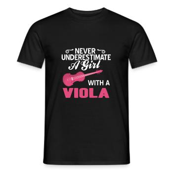 viola - Men's T-Shirt - black - Front - AI Model Male 178 light (178cm)