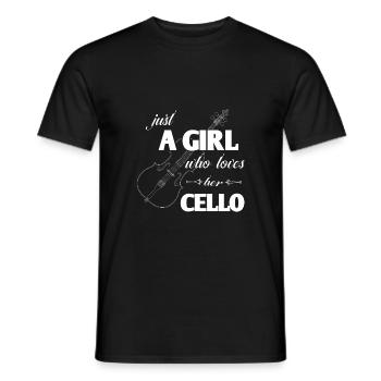 Cello - Männer T-Shirt - Schwarz - Vorne - AI Model Male 178 light (178cm)
