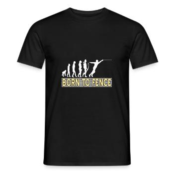 fencing - Men's T-Shirt - black - Front - AI Model Male 178 light (178cm)
