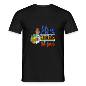 Bäuerin Landwirtin - Männer T-Shirt - Schwarz - Vorne - AI Model Male 178 light (178cm)