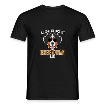 Chien de montagne bernois - T-shirt homme - noir - Devant - AI Model Male 178 light (178cm)