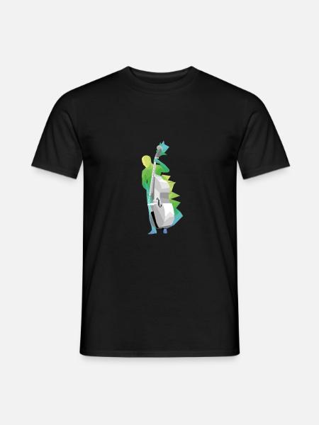 Kontrabass - Männer T-Shirt - Schwarz