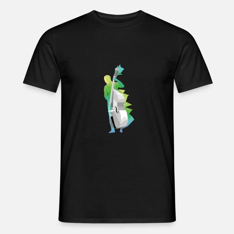 Kontrabass - Männer T-Shirt - Schwarz