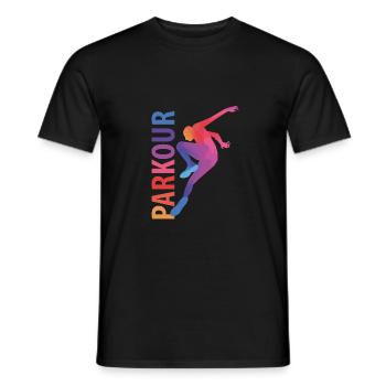 Parkour Geschenk - Männer T-Shirt - Schwarz - Vorne - AI Model Male 178 light (178cm)