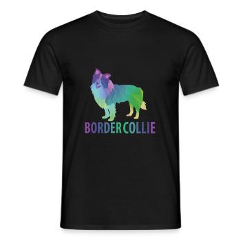 Cadeau Border Collie - T-shirt homme - noir - Devant - AI Model Male 178 light (178cm)