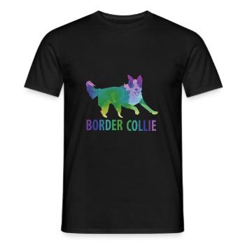 Cadeau Border Collie - T-shirt homme - noir - Devant - AI Model Male 178 light (178cm)