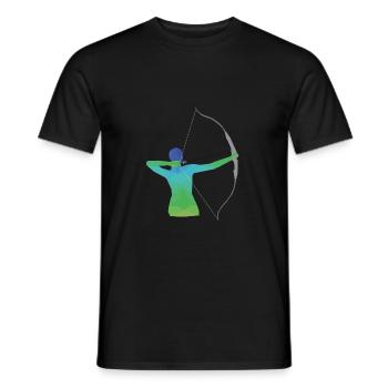 Cadeau de tir à l'arc - T-shirt homme - noir - Devant - AI Model Male 178 light (178cm)