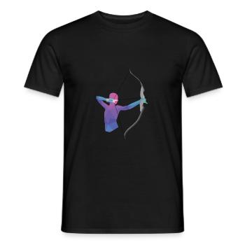 Cadeau de tir à l'arc - T-shirt homme - noir - Devant - AI Model Male 178 light (178cm)