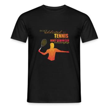 Tennis - Men's T-Shirt - black - Front - AI Model Male 178 light (178cm)
