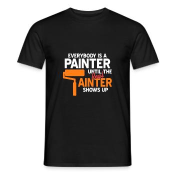 painter - Men's T-Shirt - black - Front - AI Model Male 178 light (178cm)
