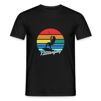 Kitesurfen - Männer T-Shirt - Schwarz - Vorne - AI Model Male 178 light (178cm)