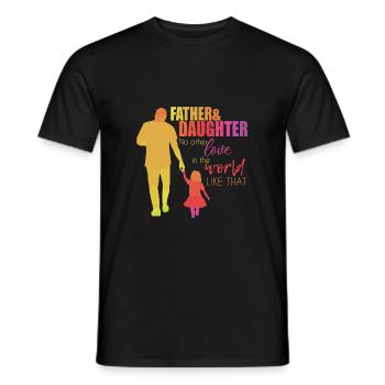 Father and daughter - Men's T-Shirt - black - Front - AI Model Male 178 light (178cm)