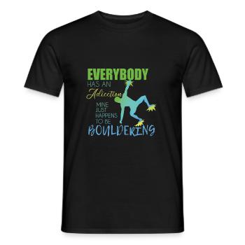 Bouldering - Men's T-Shirt - black - Front - AI Model Male 178 light (178cm)