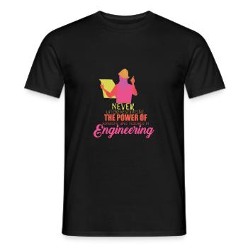 Ingenieur - Männer T-Shirt - Schwarz - Vorne - AI Model Male 178 light (178cm)
