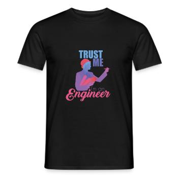 Ingenieur - Männer T-Shirt - Schwarz - Vorne - AI Model Male 178 light (178cm)