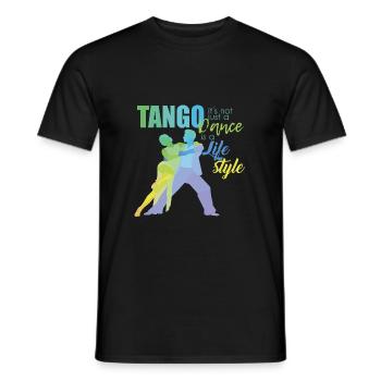 Danse de tango danseur danseur - T-shirt homme - noir - Devant - AI Model Male 178 light (178cm)