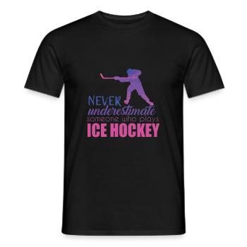 Hockey - T-shirt homme - noir - Devant - AI Model Male 178 light (178cm)