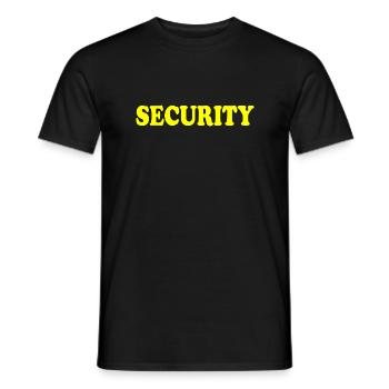 Security - Men's T-Shirt - black - Front - AI Model Male 178 light (178cm)