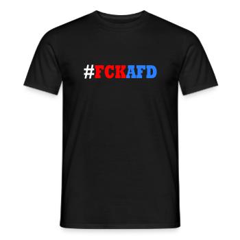 Fck afd - Männer T-Shirt - Schwarz - Vorne - AI Model Male 178 light (178cm)