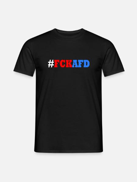 Fck afd - Männer T-Shirt - Schwarz