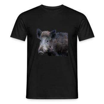 Wild boar Wild boar Pig Sow Pigs - Men's T-Shirt - black - Front - AI Model Male 178 light (178cm)