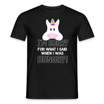 hungry Unicorn - Männer T-Shirt - Schwarz - Vorne - AI Model Male 178 light (178cm)