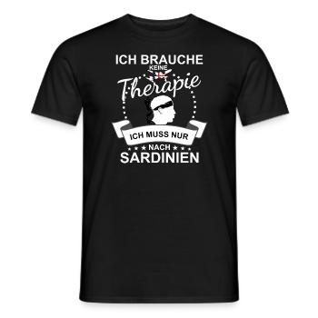 Sardinien Flagge Sardische Fahne Keine Therapie - Männer T-Shirt - Schwarz - Vorne - AI Model Male 178 light (178cm)