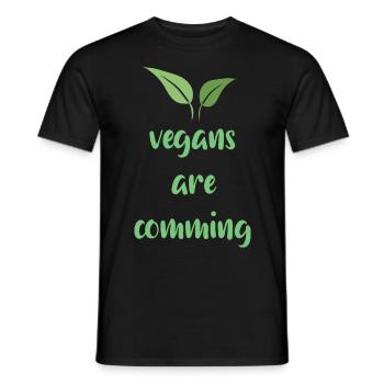 Végétalien Végétalien Bien-être animal Végétarien Végétarien - T-shirt homme - noir - Devant - AI Model Male 178 light (178cm)