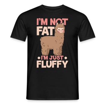 Je ne suis pas grosse, je suis juste de l’alpaga N moelleux - T-shirt homme - noir - Devant - AI Model Male 178 light (178cm)