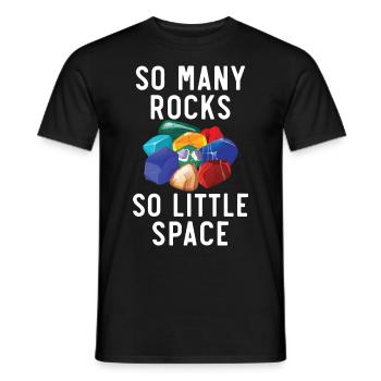 So many stones, so little space Collecting stones - Men's T-Shirt - black - Front - AI Model Male 178 light (178cm)