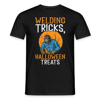 Astuces de soudage Halloween traite Soudeur Ha - T-shirt homme - noir - Devant - AI Model Male 178 light (178cm)
