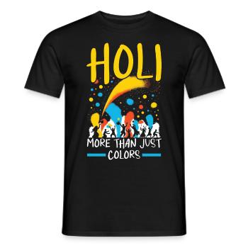 Happy Holi Greetings Hinduism Indian Festival - Men's T-Shirt - black - Front - AI Model Male 178 light (178cm)