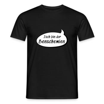 Isch bin dor Benschemien Benjamin sächsisch lustig - Männer T-Shirt - Schwarz - Vorne - AI Model Male 178 light (178cm)