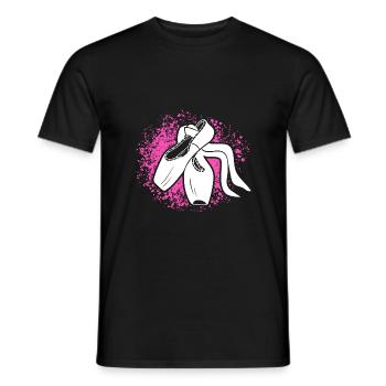 Tanzen Mädchen Ballerina Schuhe - Männer T-Shirt - Schwarz - Vorne - AI Model Male 178 light (178cm)
