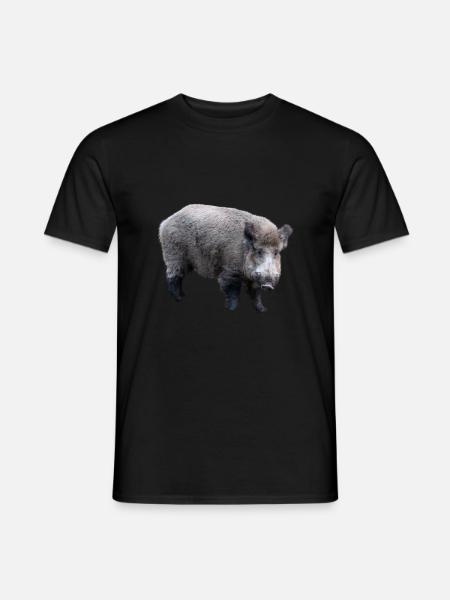 Wildschwein - Männer T-Shirt - Schwarz