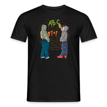 Graffiti school - Men's T-Shirt - black - Front - AI Model Male 178 light (178cm)