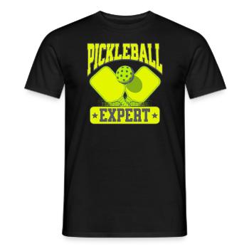 Pickleball Expert - Men's T-Shirt - black - Front - AI Model Male 178 light (178cm)
