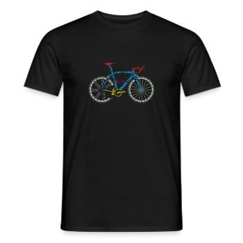 Anatomie du vélo pour les amateurs de vélo et de cyclisme - T-shirt homme - noir - Devant - AI Model Male 178 light (178cm)