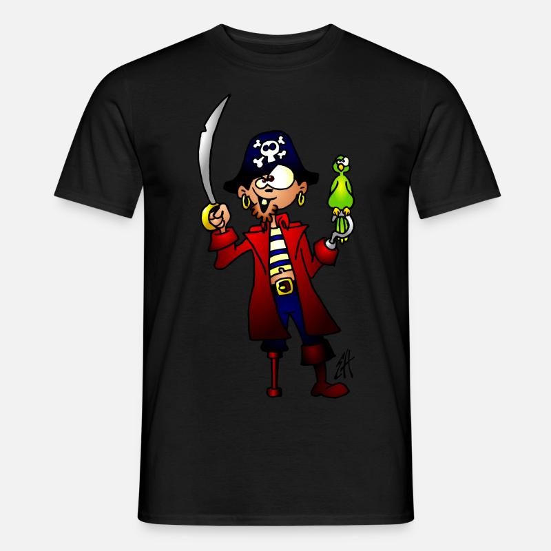 Pirat - Männer T-Shirt - Schwarz