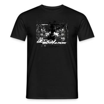 Motivation en noir et blanc - T-shirt homme - noir - Devant - AI Model Male 178 light (178cm)