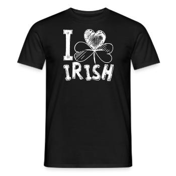 I love Irish in white - Men's T-Shirt - black - Front - AI Model Male 178 light (178cm)