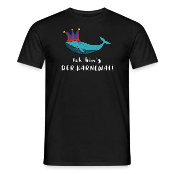 Karneval Karnewal Wal Fasching Lustig Geschenk - Männer T-Shirt - Schwarz - Vorne - AI Model Male 178 light (178cm)